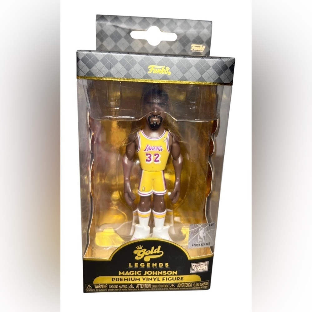 Funko NEW 2022‎ Gold Legends Magic Johnson Figure #32 NBA Los Angeles Lakers